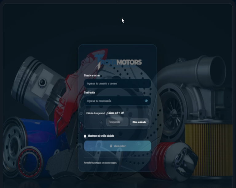 Sistema Integral de Almacén, Inventario, Ventas y Finanzas para TROYAMOTORS